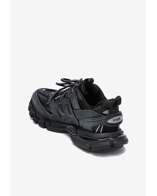 Balenciaga Black Track Nylon And Mesh Running Sneakers