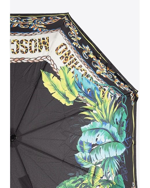 Moschino Multicolor Graphic Print Foldable Umbrella