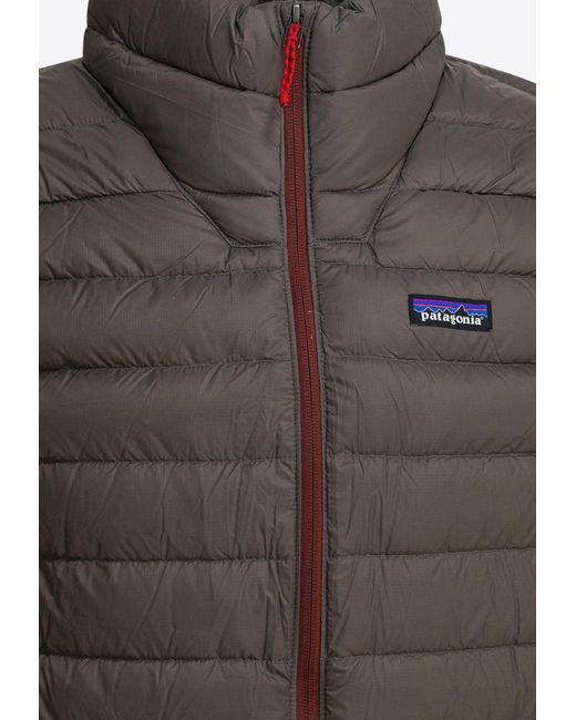 Patagonia Brown Logo Patch Down Gilet for men