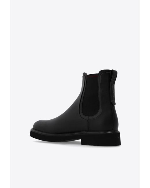 Ferragamo Black Chelsea Boots Cezanne for men
