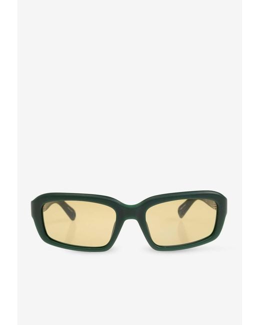Jacquemus Natural Marino Rectangular Sunglasses