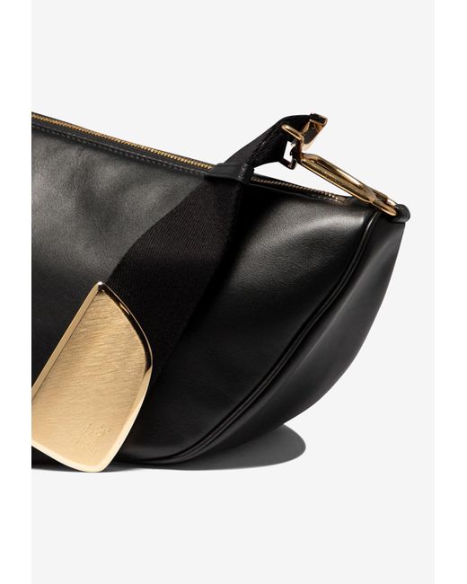 Burberry White Shield Leather Shoulder Bag