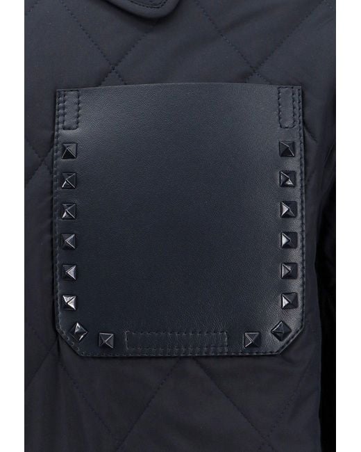 Valentino Blue Zip-Up Padded Jacket for men