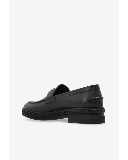Versace Black Loafers Type Shoes for men