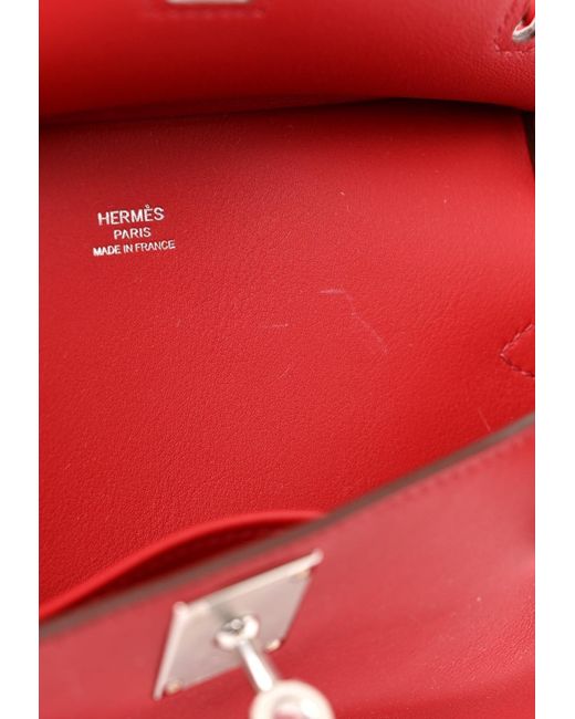 Hermes Evelyne TPM Rouge Piment Clemence Palladium Hardware