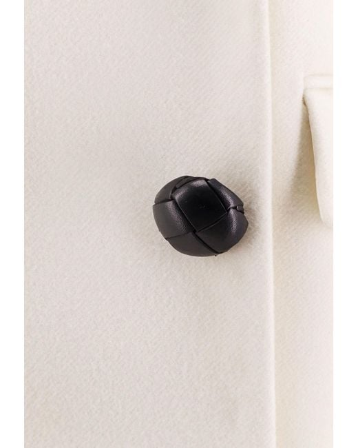 Givenchy Natural Double-Breasted Wool Coat