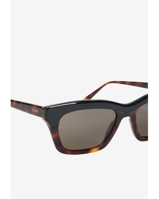 Loewe Gray Sigma Slim Rectangular Sunglasses