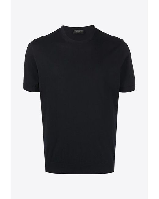 Prada Black Basic Crewneck T-Shirt for men