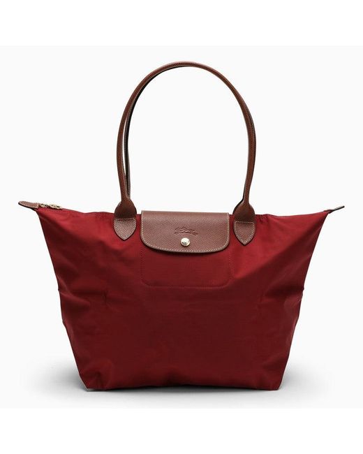 Longchamp Red Le Pliage Original L Bag Red Lyst Canada