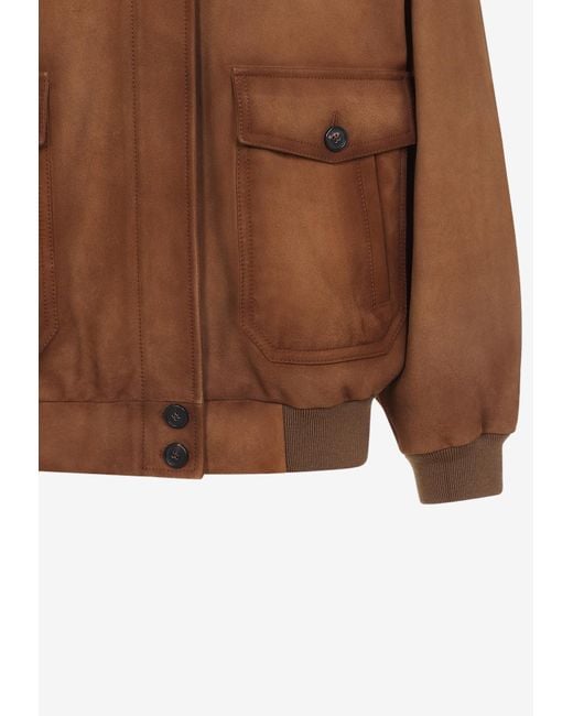 Miu Miu Brown Lamb Leather Jacket