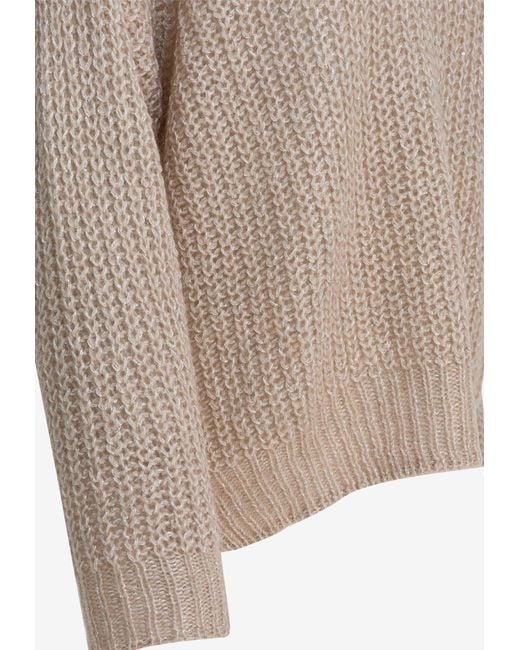 Herno Natural High-Neck Wool Sweater