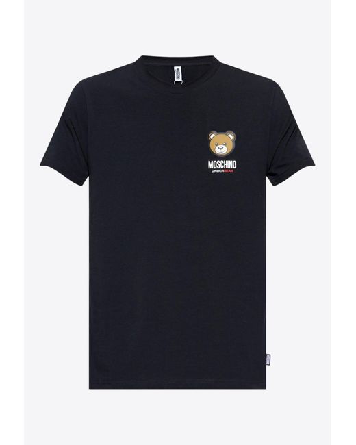 Moschino Teddy Bear Crewneck T-shirt in Black for Men | Lyst