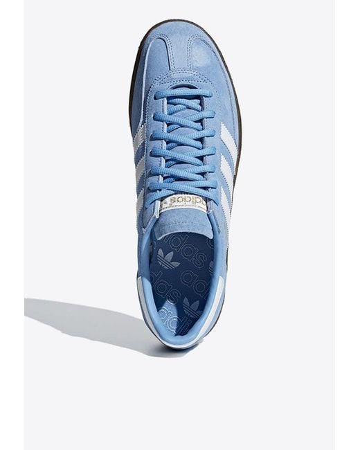 Adidas Originals Blue Handball Spezial Low-Top Suede Sneakers for men