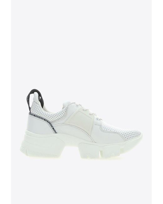 Givenchy White Jaw Leather Low-Top Sneakers