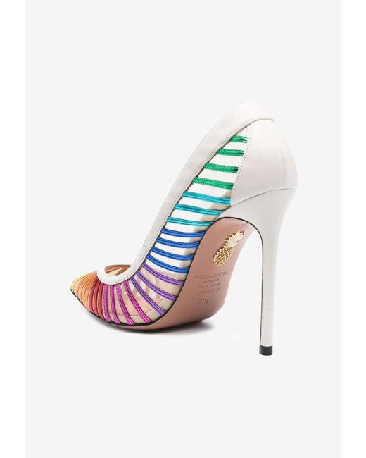 Aquazzura Pink Passions 105 Pointed Pumps