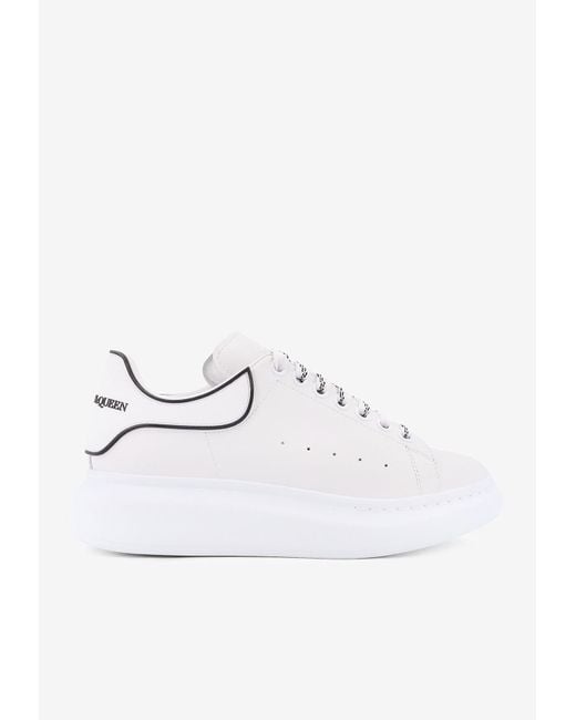 Alexander McQueen White Oversize Leather Sneakers for men