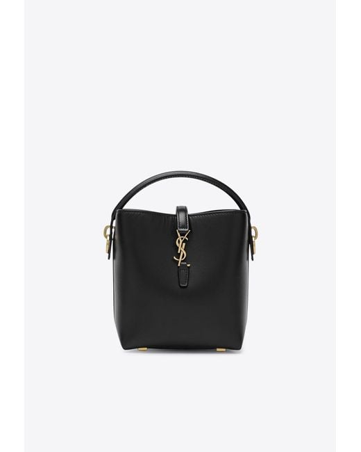 Saint Laurent Black Mini Le 37 Calf Leather Bucket Bag