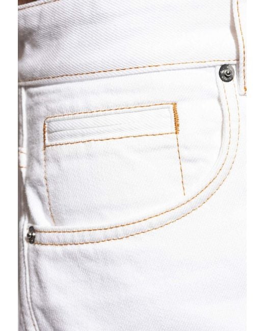 Givenchy White Logo Patch Balloon Jeans for men