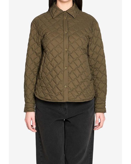 Herno Brown Quilted Buttoned Jacket