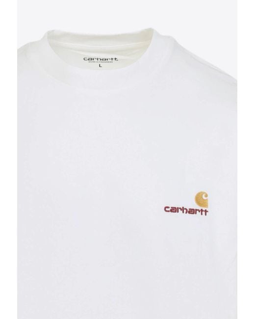 Carhartt White American Script Long-Sleeved T-Shirt for men