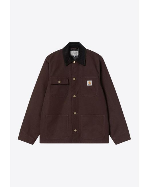 Carhartt Men's Brown Michigan Logo-Patch Jacket