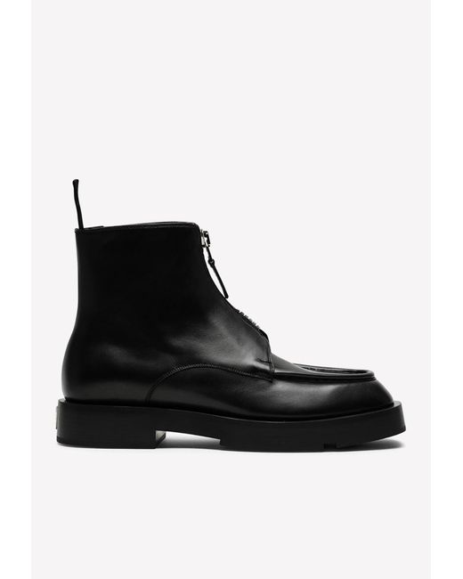 Givenchy Leather Monogram Zip Ankle Boots in Black for Men | Lyst