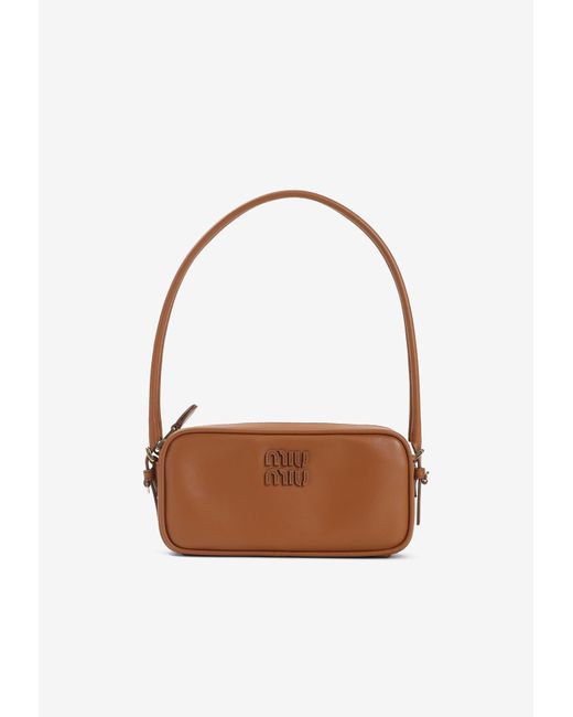 Miu Miu White Padded Leather Shoulder Bag