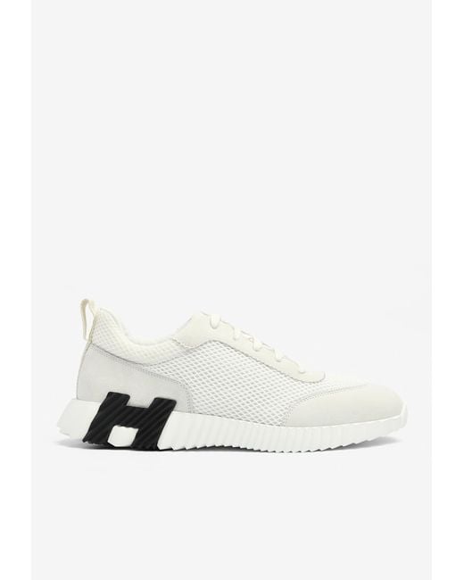 Hermès White Bouncing Low-top Sneakers for men