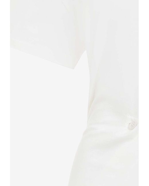 Courreges White Off-Shoulder Bodysuit