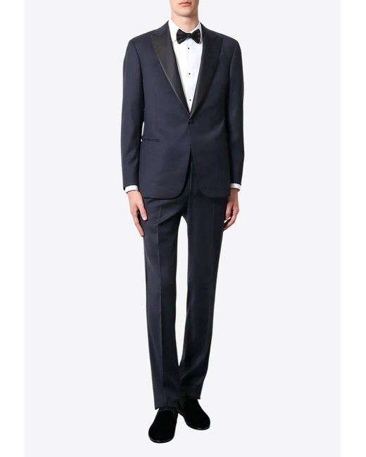 Giorgio Armani Blue Wool Single-Breasted Suit for men
