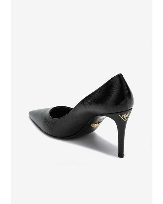 Prada Black 100 Leather Décolleté Pumps