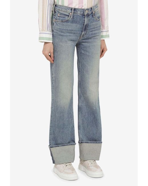 Mother Blue Duster Skimp Cuff Jeans