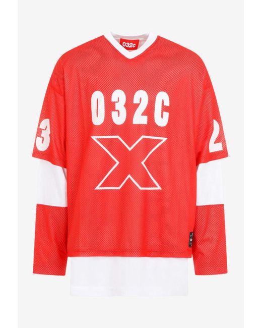 032c Lax Layered Long-Sleeved T-Shirt for men