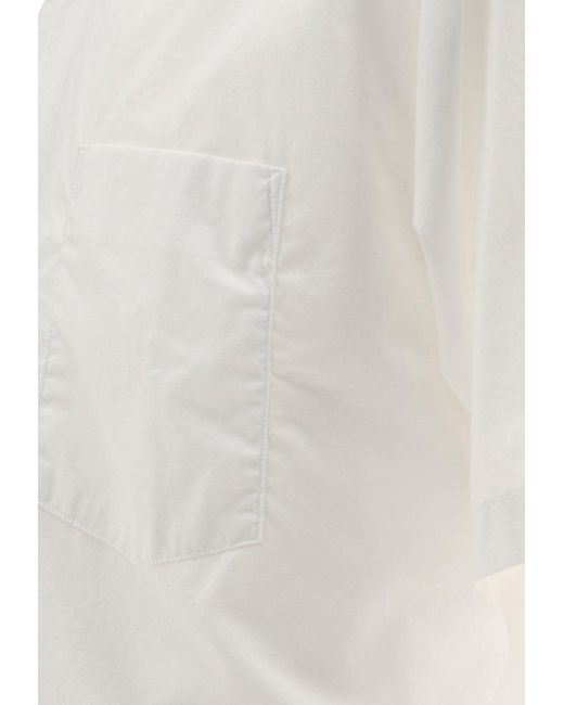 Nonnative White Logo-Embroidered Buttoned Shirt for men
