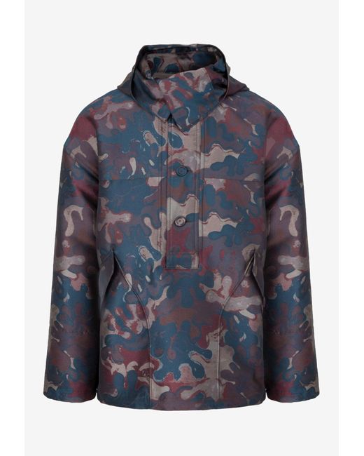Dior Brown Dior And Peter Doig Camouflage Hooded Jacket for men