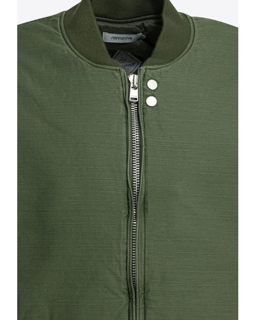 Nonnative Green Trooper Puff Bomber Jacket for men