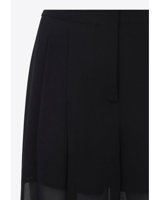 Alberta Ferretti Blue Georgette Pants