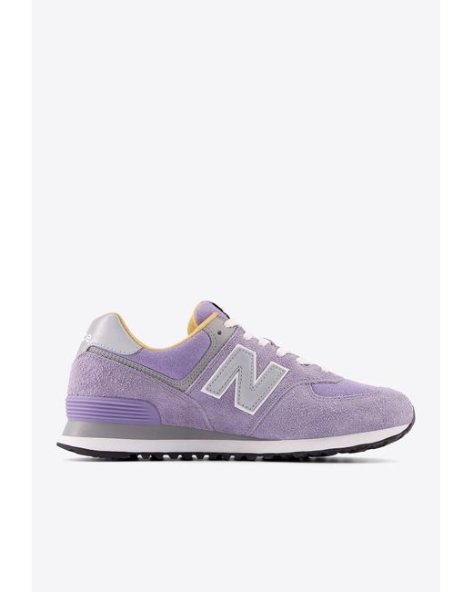 New Balance Purple 574 Low-Top Sneakers