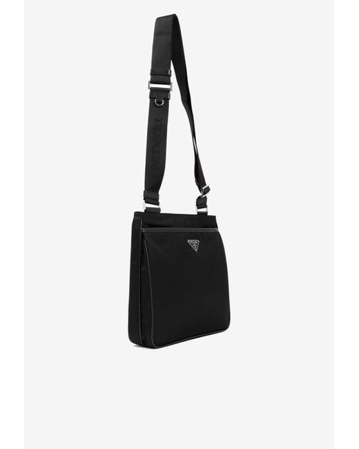 Prada Black Re-Nylon And Saffiano Shoulder Bag for men