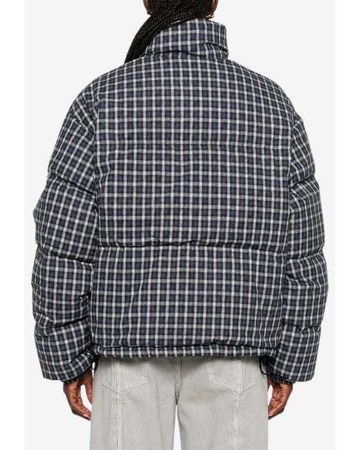 Miu Miu Black Reversible Checked Down Jacket