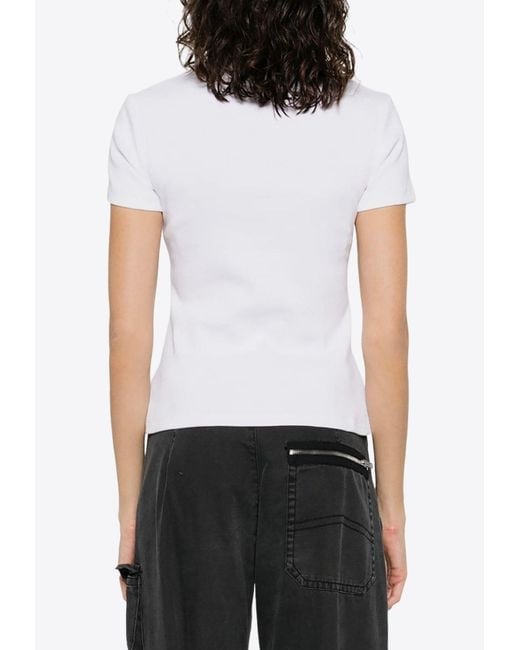 Off-White c/o Virgil Abloh White Off Stamp Rib Basic Tee