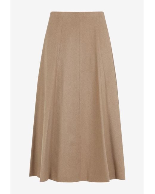 Max Mara Natural Geneve Midi Skirt