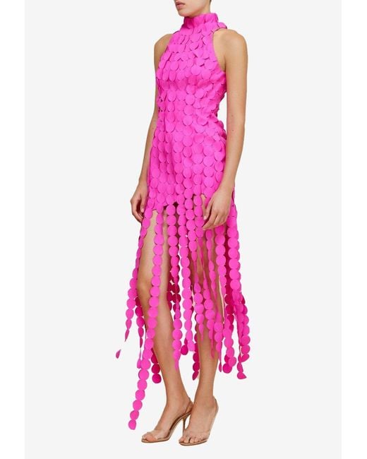 Acler Pink Melrose Sleeveless Midi Dress