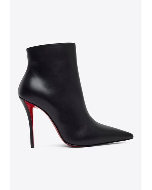 Christian Louboutin Black Miss Z 100 Pointed Ankle Boots