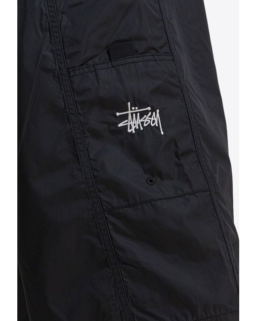 Stussy Blue Drawstring Logo Swim Shorts for men