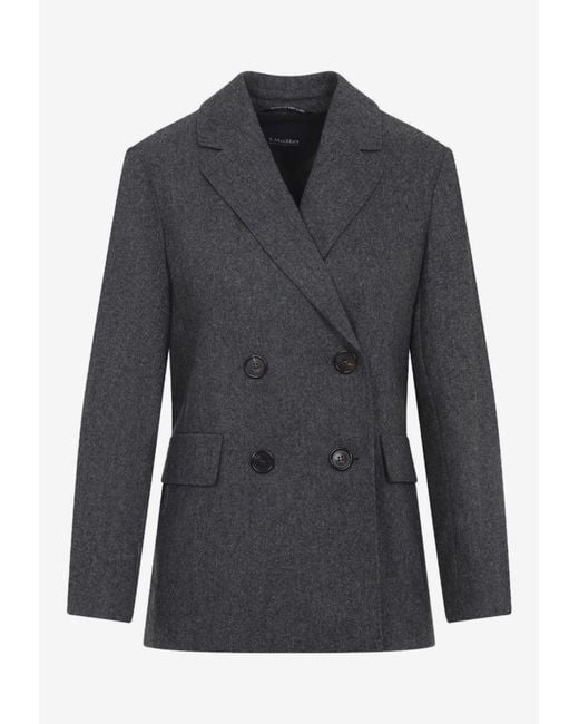 Max Mara Black Lena Flanell Jacket