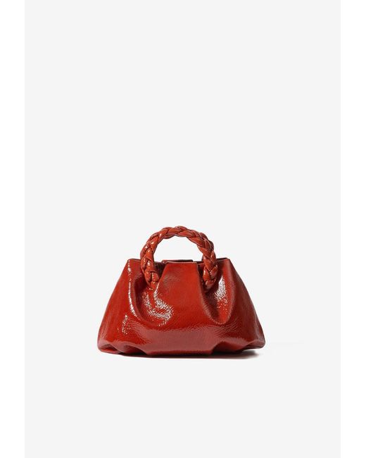Hereu Bombom Braided Top Handle Bag In Patent Leather in Red | Lyst