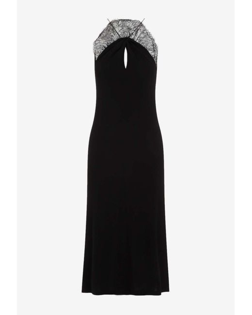 Givenchy Black Lace Sleeveless Midi Dress