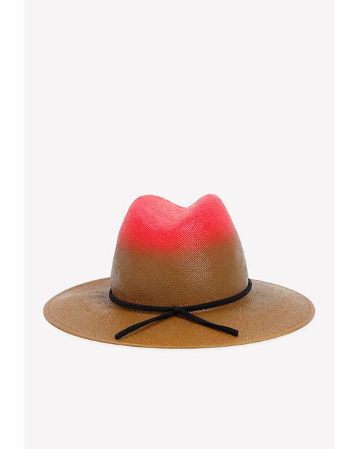 Maison Michel Zango Fedora Hat in Pink | Lyst UK