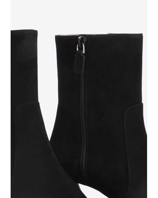 Stuart Weitzman Black Stassi 50 Zip Ankle Boots